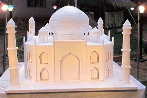 Taj Mahal Model made of thermocol | Taj mahal, Maquete, Projetos escolares