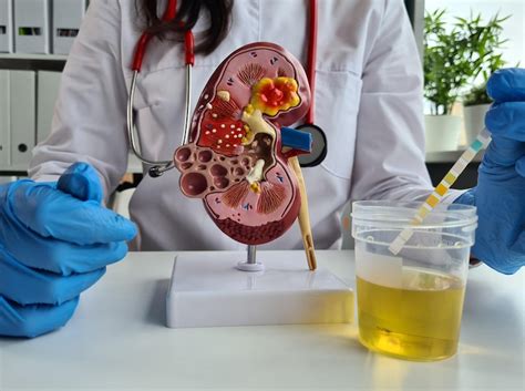 Premium Photo | Model of human kidney and ureter on table of urologist ...