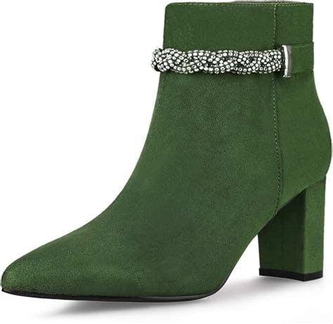 Amazon.com: green ankle boots for women