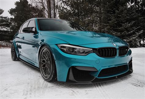 Atlantis Blue Metallic BMW M3 Looks Stunning With HRE Wheels And Carbon ...