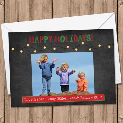 Happy Holidays, Printable Holiday Card, Printable Christmas, Christmas ...