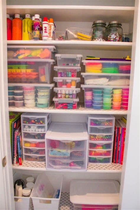 Kids Art Closet Organization | Practical Perfection | Craft closet ...