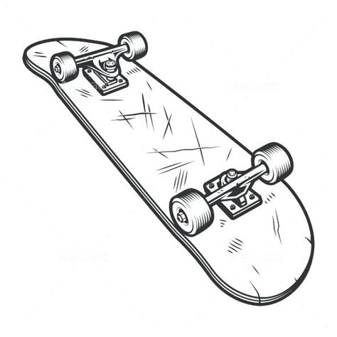 Skateboard Template Vector at Vectorified.com | Collection of ...