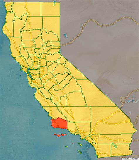 Map of Santa Barbara County, California - Thong Thai Real