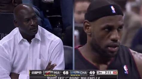 Watch: Lebron James Stares Down Michael Jordan Before Fast Break Dunk