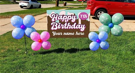 Birthday yard signs personalized birthday yard sign happy | Etsy