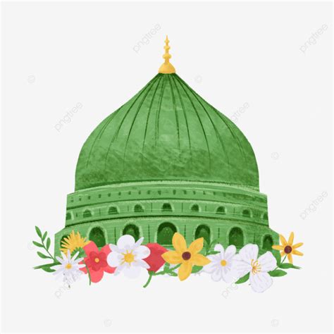 Nabawi Mosque Illustration Madinah, Medina, Nabawi Mosque, Muhammad PNG Transparent Clipart ...