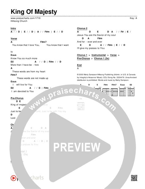 King Of Majesty Chords PDF (Hillsong Worship) - PraiseCharts