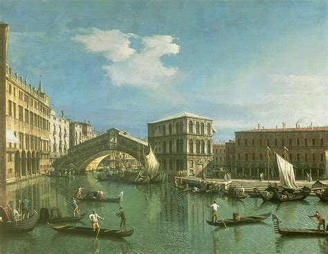 The Rialto Bridge Painting by Canaletto - Pixels