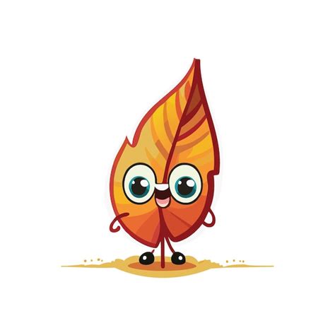 Premium Vector | Funny autumn leaf cartoon character