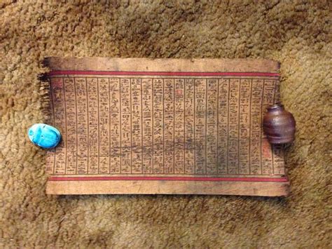 Papyrus Scroll 2 ~ View 1 A fragment of the Egyptian Book of the Dead ...