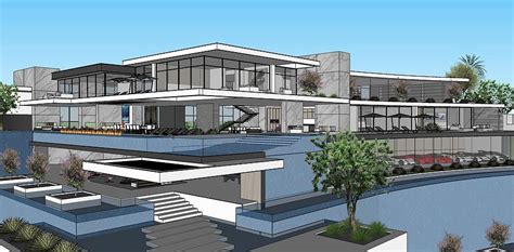 50,000 Square Foot Proposed Modern Mega Mansion In Beverly Hills, CA ...