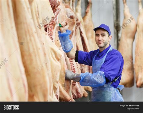 Butcher Cutting Pork Image & Photo (Free Trial) | Bigstock