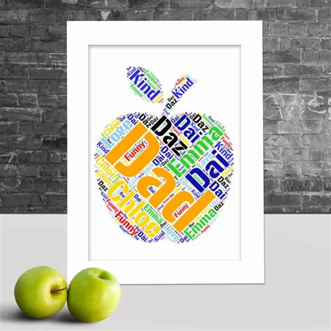 Personalised apple gift - Word Art Prints - Word Art App