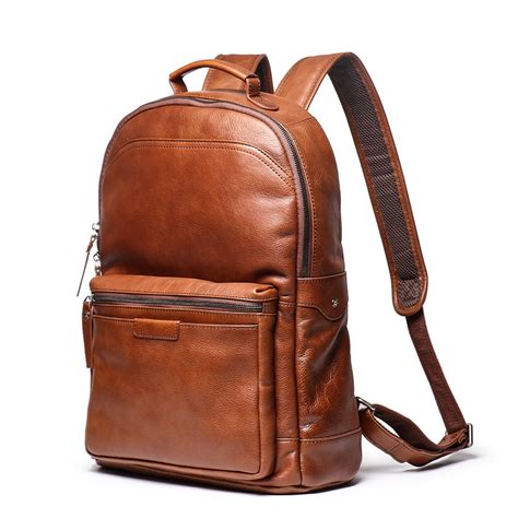 Full Grain Leather Backpack, Men Travel Backpack LJ 88120 ...