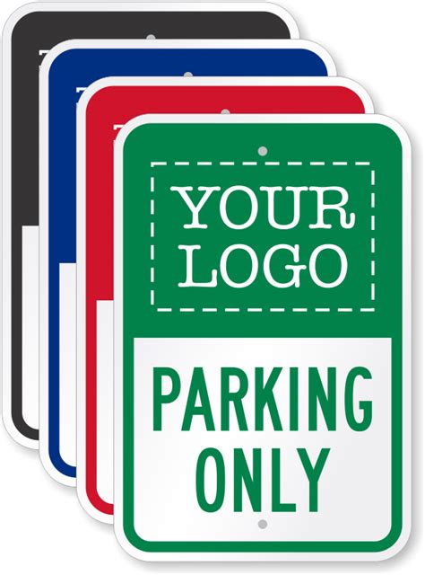 18 in. x 12 in. Custom Parking Only Sign (red)