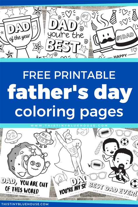Here are 8 fun Father's Day coloring pages for kids that you can print for free. These free ...
