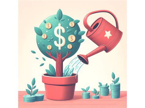 Money Tree Watering Graphic by A.I Illustration and Graphics · Creative Fabrica