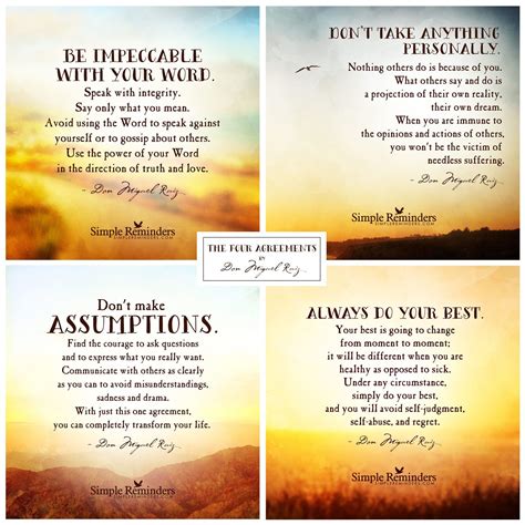 The Four Agreements by Don Miguel Ruiz | Words of Inspiration and Beauty | Pinterest | Integrity ...