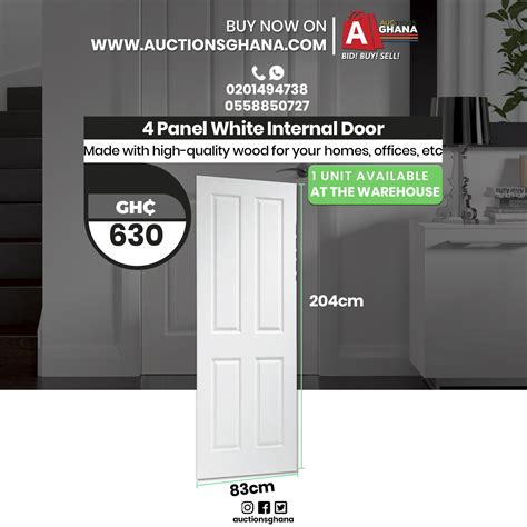 4 Panel White Internal Doors - auctionsghana.com