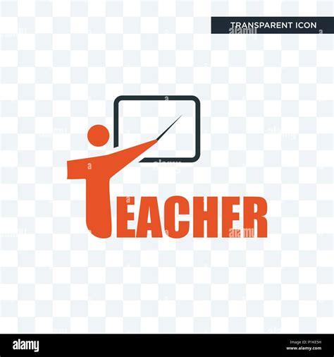 teacher vector icon isolated on transparent background, teacher logo concept Stock Vector Image ...