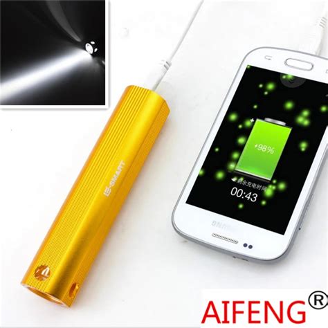 Multi Function powerbank with flashlight Q5 Build In Battery Usb Port ...