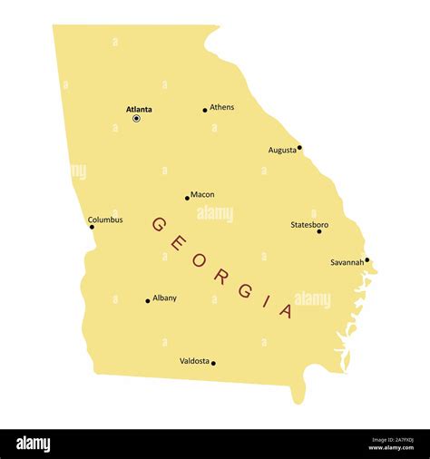 Georgia Map, Map Of Georgia State, GA Map Facts, 60% OFF