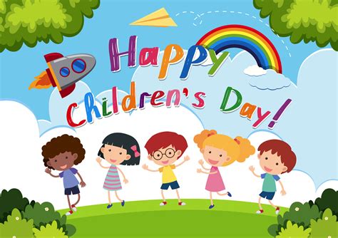 Happy children's day logo 589206 Vector Art at Vecteezy