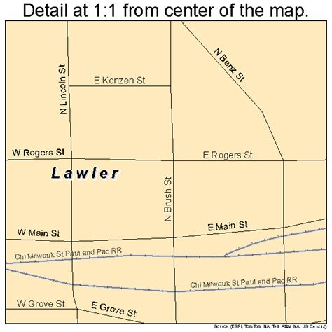 Lawler Iowa Street Map 1943815