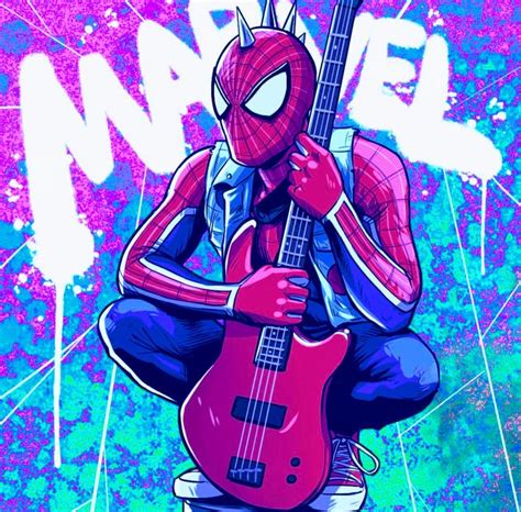 Spider-Punk, Spider-Man | Marvel spiderman art, Spiderman art, Spiderman