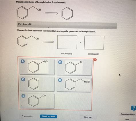 Solved Design a synthesis of benzyl aleohol from benzene. он | Chegg.com