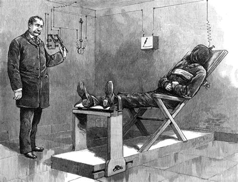 Electric Chair, 1890. /Na Demonstration Of The World'S First Electric Chair, At Auburn Prison ...