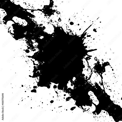 Vector ink black paint splatter Background. illustration vecto Stock ...