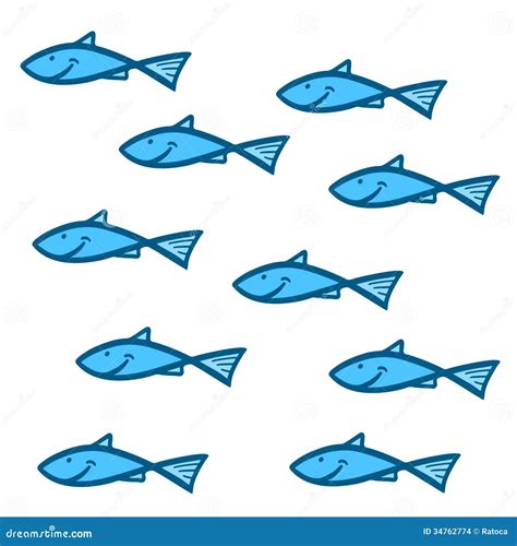 Group fish stock vector. Illustration of pack, tank, animal - 34762774