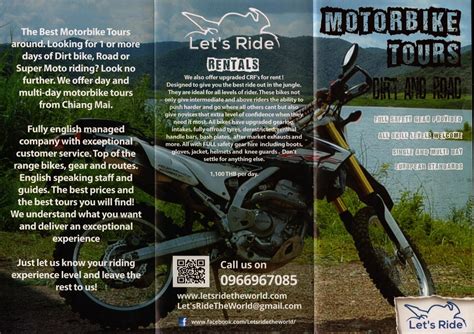 Let's Ride Motorbike Tours (Chiang Mai, Thailand) - Brochures, Info ...