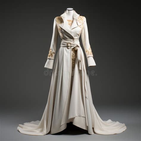 Elegant White Dress with Gold Trim - a Stunning Interwar Theatrical ...