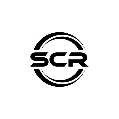 diseño del logotipo de la letra scr en la ilustración. logotipo ...