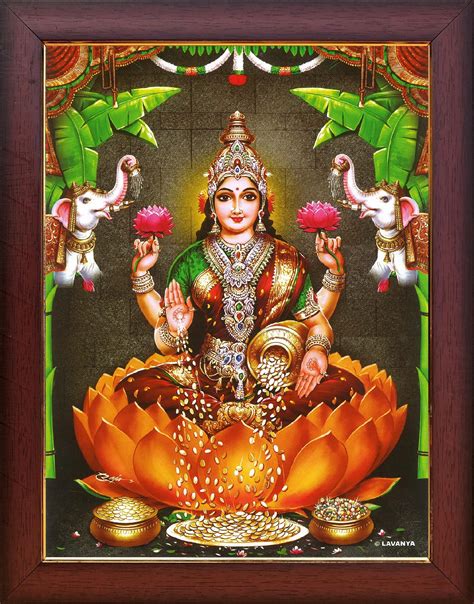 Buy Garuda Photos - Goddess Sri Maha Lakshmi Photo Frame / Laxmi Devi ...