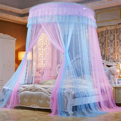 Buy Mengersi Bed Canopy for Girls - Princess Elegant Lace Round Sheer ...