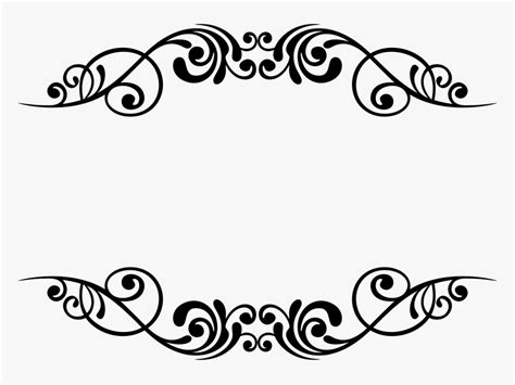 Border Design Clipart Decorative - Border Design Clipart Black And White, HD Png Download ...