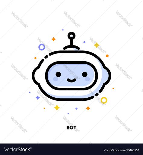 Icon cute virtual robot artificial intelligence Vector Image