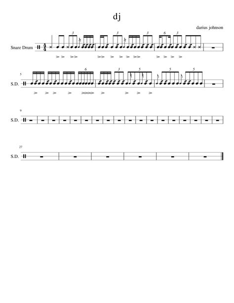 Messing Sheet music for Snare drum, Crash, Tenor drum, Bass drum (Mixed Quartet) | Musescore.com