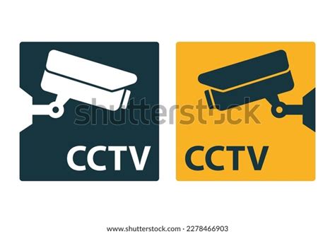 Cctv Camera Sticker Video Surveillance Security Stock Vector (Royalty ...