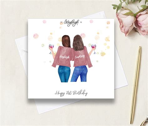 Best Friend Happy Birthday Handmade Card Sister/ Cousin 18th - Etsy ...