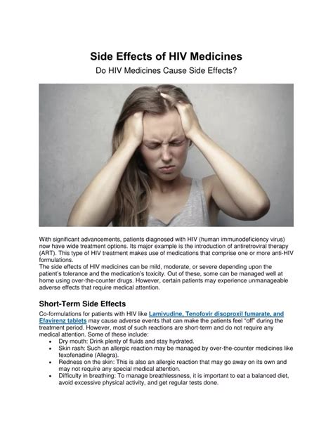 PPT - Side Effects of HIV Medicines PowerPoint Presentation, free ...