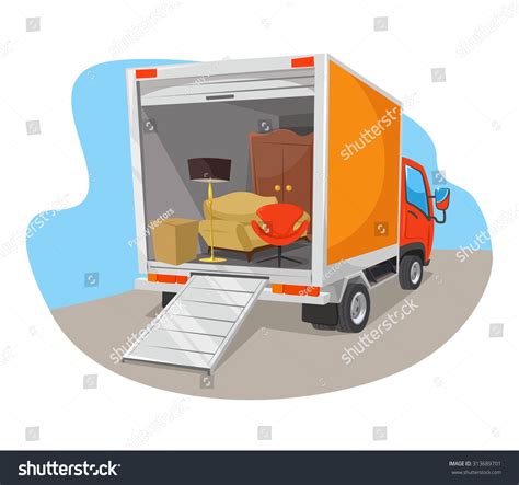 Vector Delivery Car Flat Illustration Stock Vector (Royalty Free ...