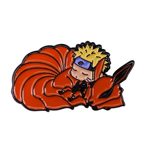 Naruto 'Sleeping Naruto and Kurama' Enamel Pin — ShopEnamel