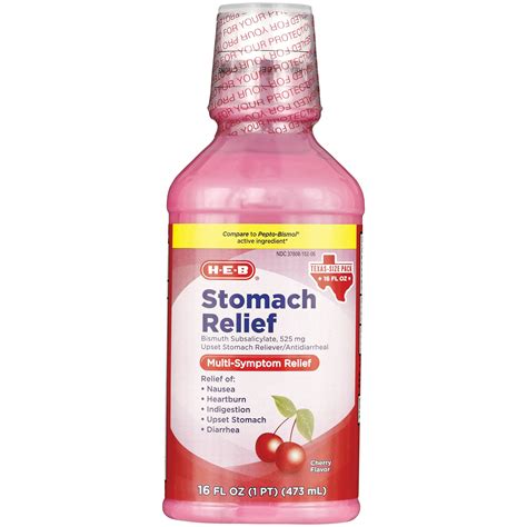 H-E-B Stomach Relief Regular Strength Cherry Texas-Size Pack - Shop ...