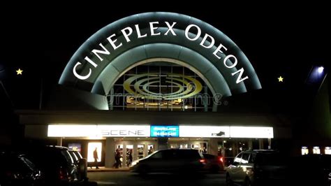 Night View of Cineplex Odeon Theater Stock Video - Video of night ...