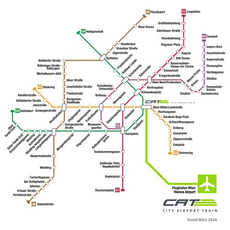 Vienna airport train map - Vienna airport train station map (Austria)